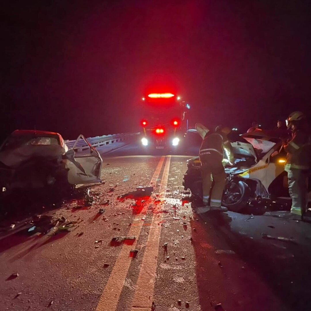 Acidente envolvendo três veículos deixa cinco feridos na BR-285 entre Carazinho e Passo Fundo
