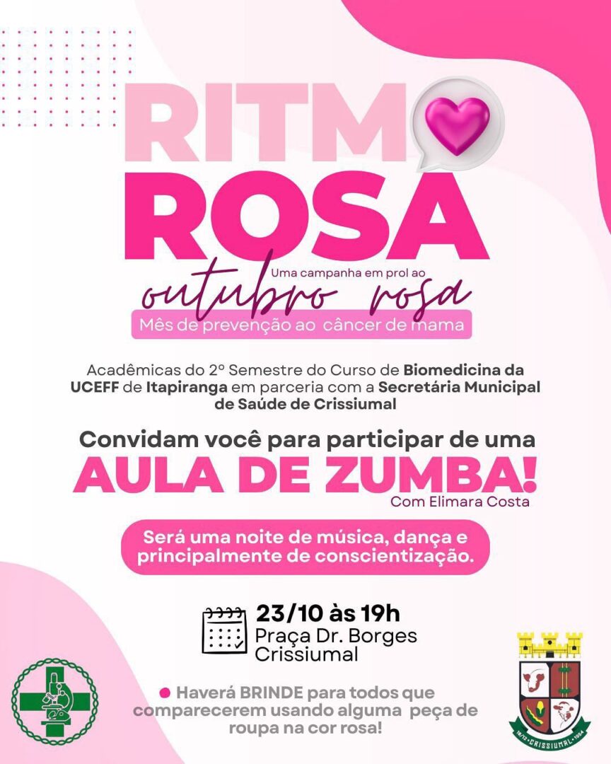 Crissiumal realiza evento “Ritmo Rosa” em alusão ao Outubro Rosa