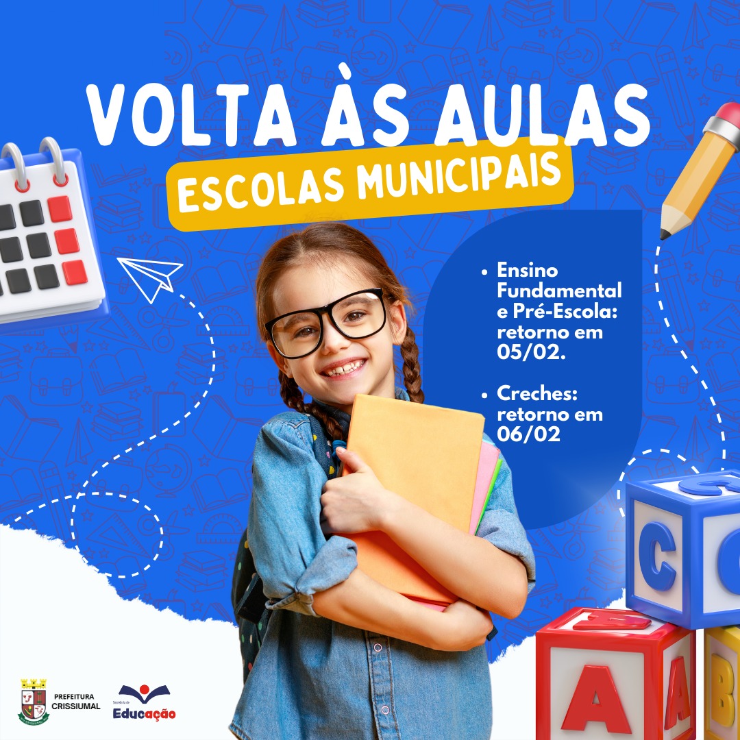 Volta às aulas nas escolas municipais de Crissiumal