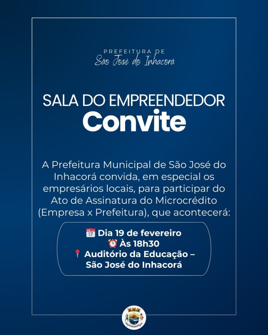 Prefeitura de São José do Inhacorá promove ato de assinatura do Microcrédito no dia 19 de fevereiro