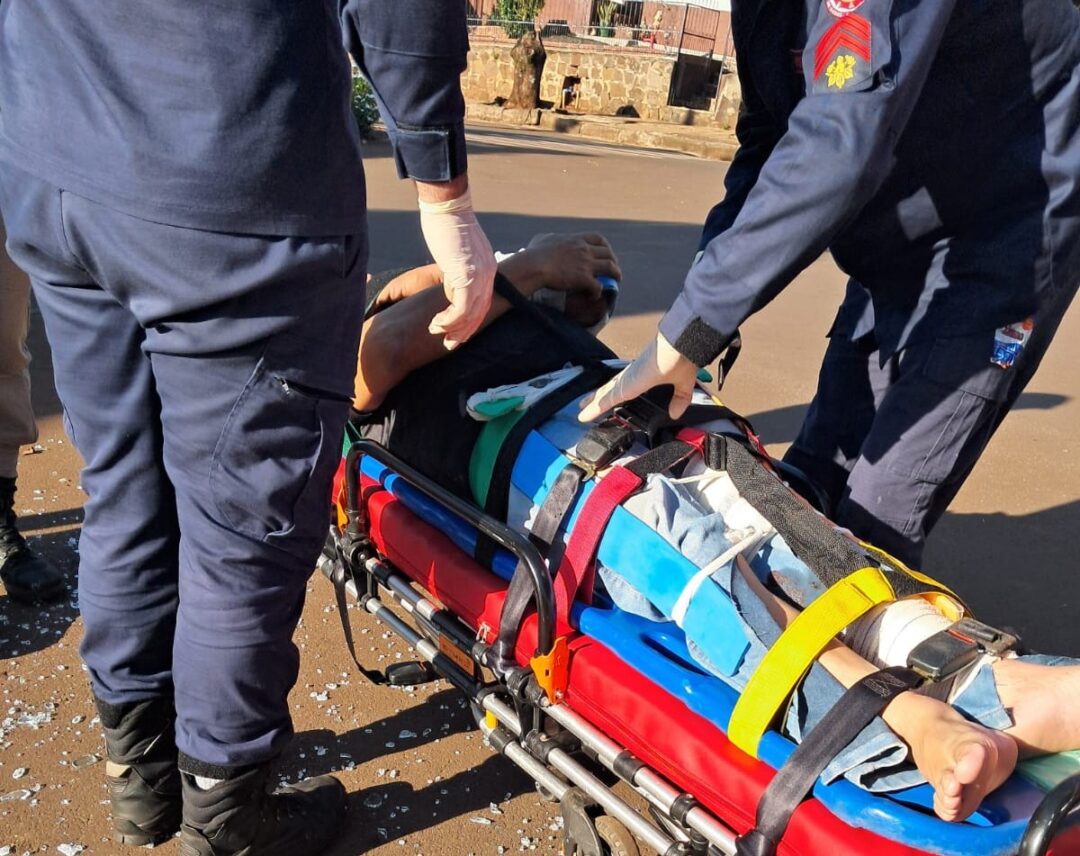 Motociclista fica gravemente ferido em acidente em Horizontina