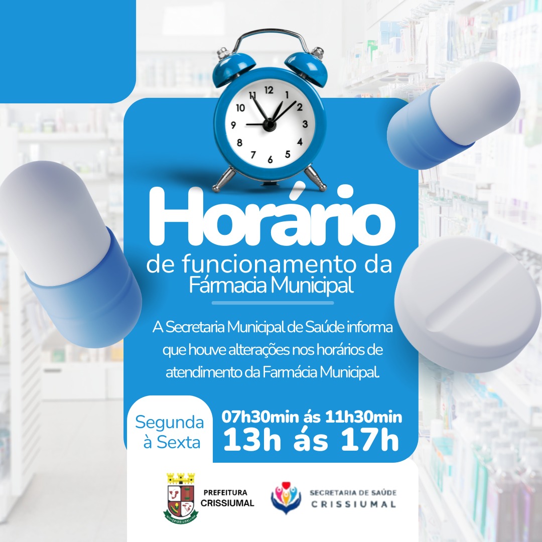 Farmácia Municipal de Crissiumal tem alteração no horário de atendimento