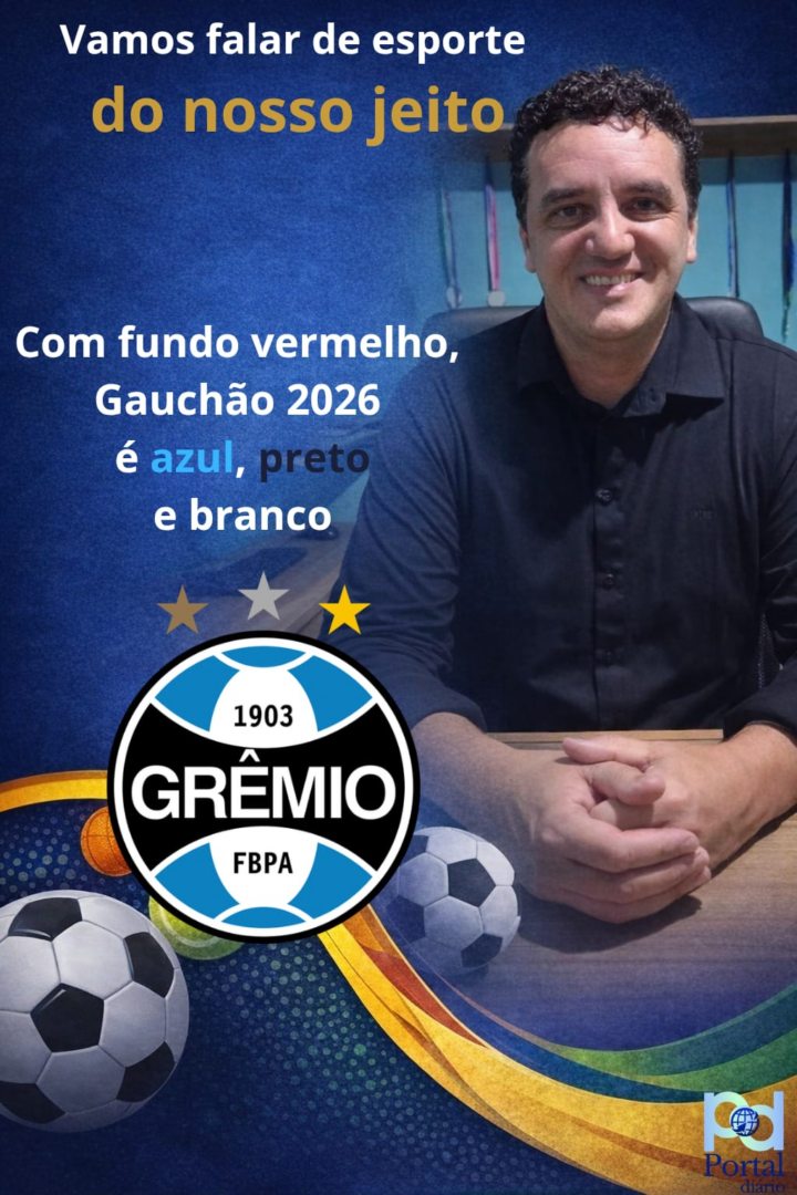 GAUCHÃO 2026 É AZUL, PRETO E BRANCO