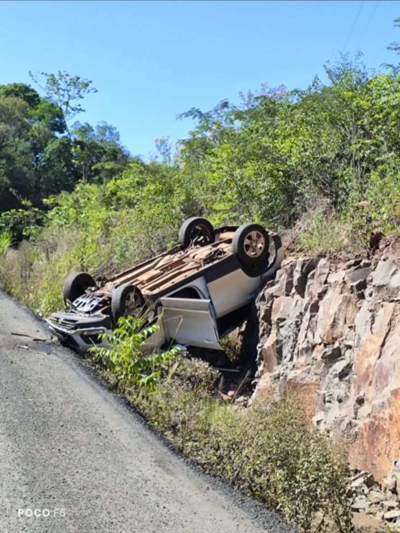 Saída de pista é registrada na ERS-305 entre Crissiumal e Horizontina
