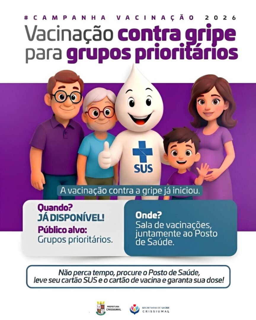 VACINAÇÃO CONTRA A GRIPE EM CRISSIUMAL