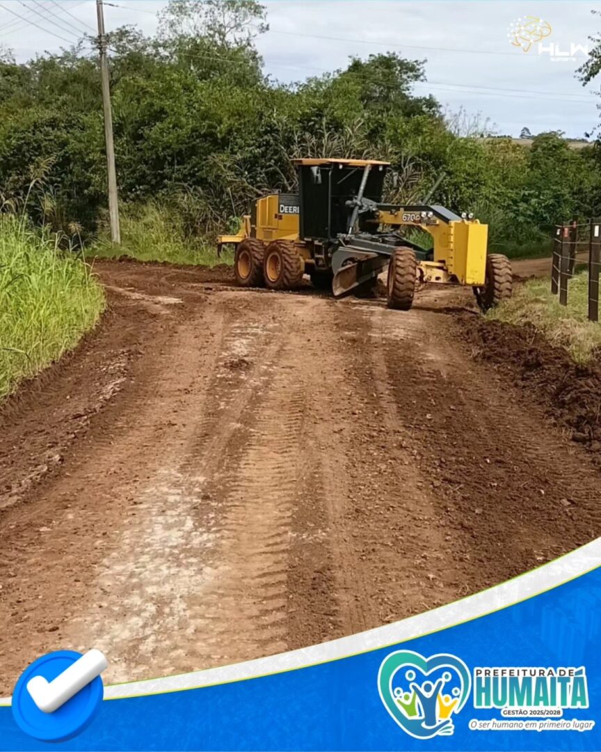 🚜 APÓS AS FORTES CHUVAS, TRABALHOS SEGUEM NO INTERIOR DE HUMAITÁ