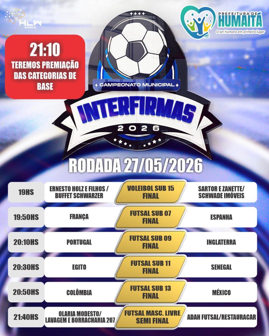 INTERFIRMAS 2026 – JOGOS DECISIVOS!