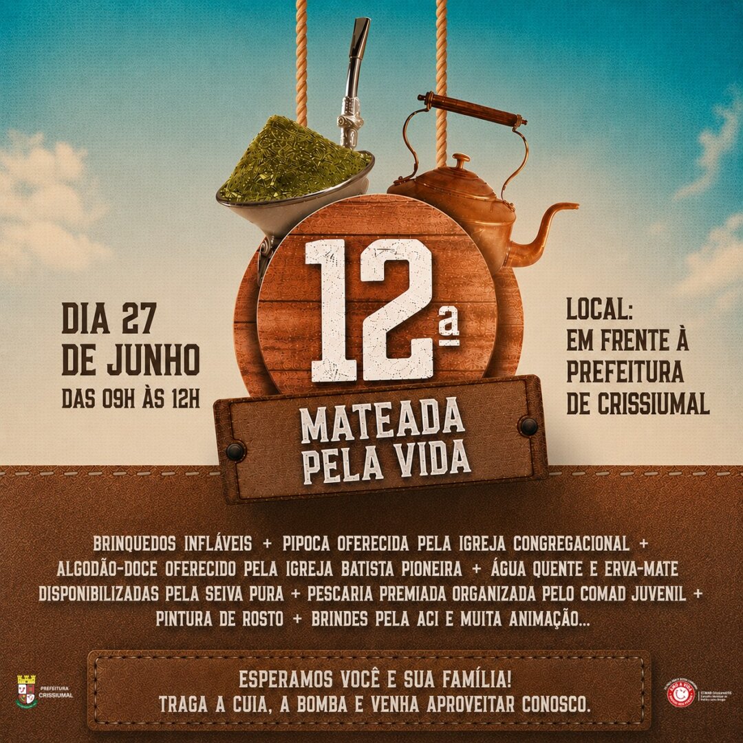 12ª Mateada Pela Vida acontece neste sábado em Crissiumal
