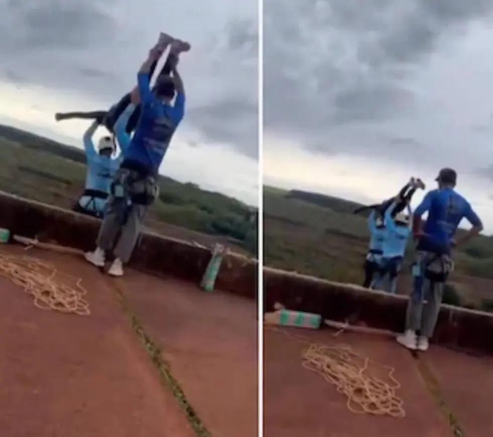 Rope jump: responsáveis pelo salto não sabem explicar por que jovem foi lançada sem cordas