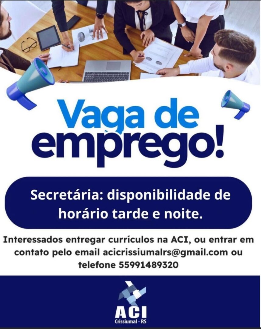 Oportunidade de emprego!