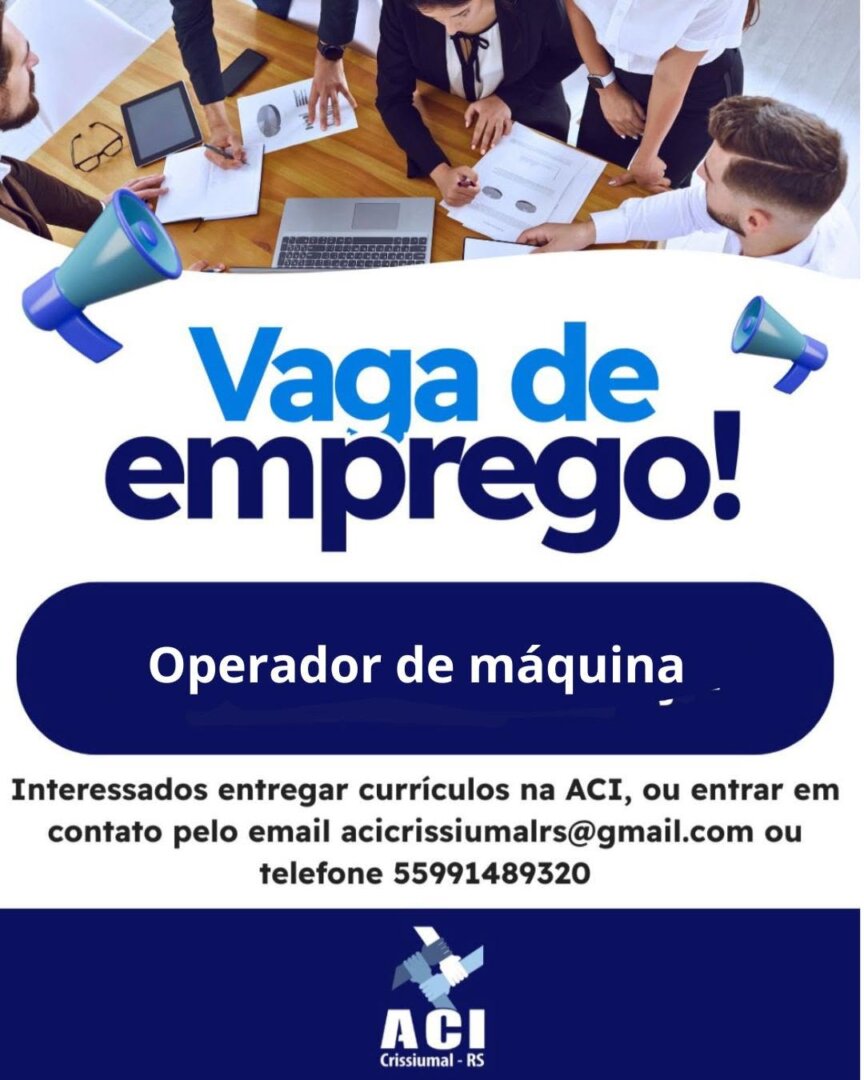 Oportunidade de emprego!