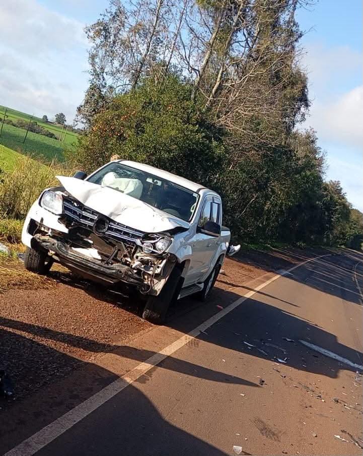 Colisão traseira entre Amarok e EcoSport é registrada na BR-468, em Três Passos