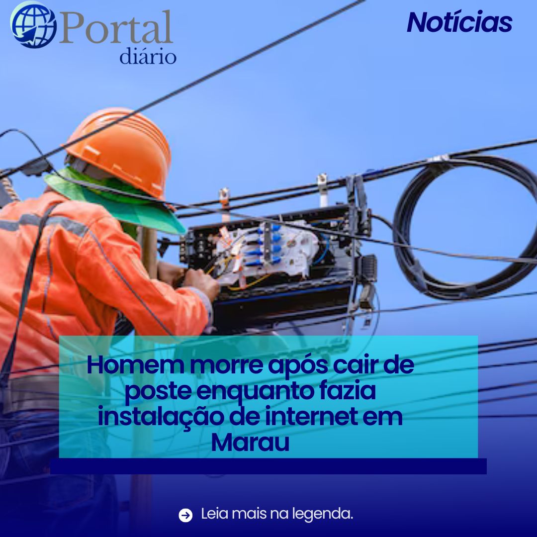 Trabalhador morre após cair de poste durante instalação de internet em Marau