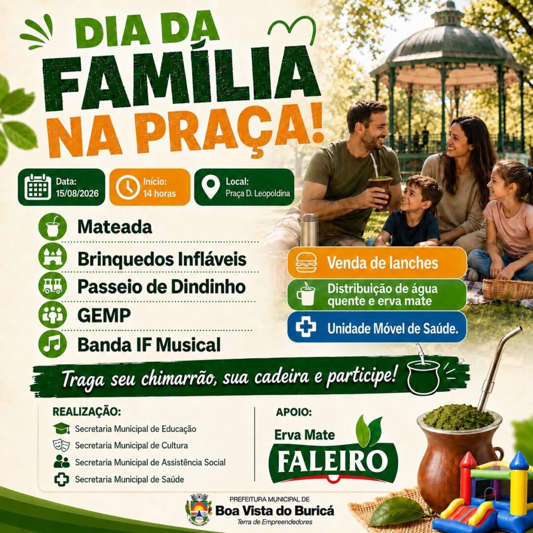 Dia da Família na praça 💚