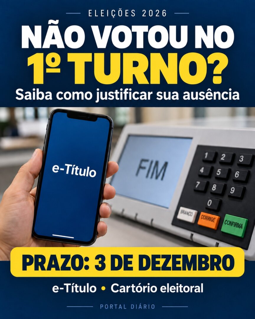 🗳️ Não votou no 1º turno? Saiba como justificar a ausência